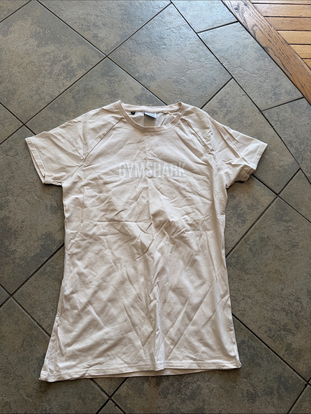 Gymshark Crewneck Tee in Off-White